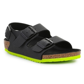 Sandaler Birkenstock Milano Kinder 1022129 Desert Soil Black Lime svart