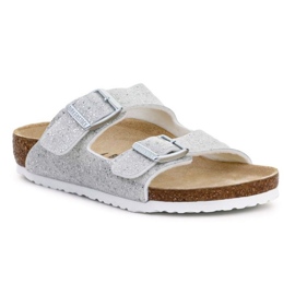 Kalpki Birkenstock Arizona Kids 1022230 Cosmic Sparkle White silver-