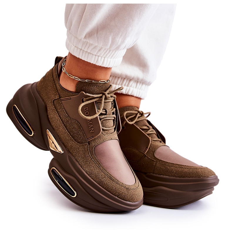 PS1 Damsportsneakers Khaki New Horizon skor brun