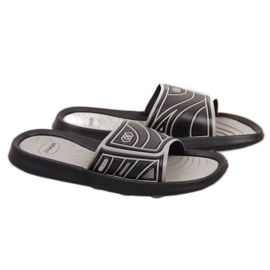 Atletico M ATC207A pooltofflor svarta grå