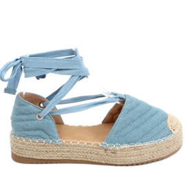 Freesia Blue ankellånga espadrillor blå