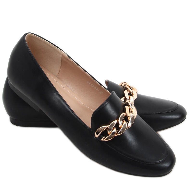Addison Black Loafers med kedja svart