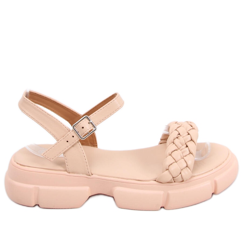 Högsulade sandaler Shanti Nude beige
