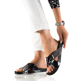 Groto Gogo Skimrande svarta tofflor