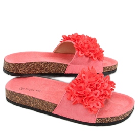 Berry Coral cork tofflor rosa