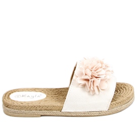 Blommig fiesta Primrose Beige tofflor