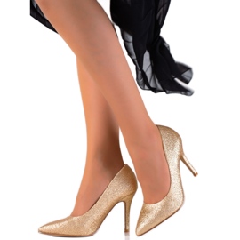 Small Swan Glänsande guldstift gyllene