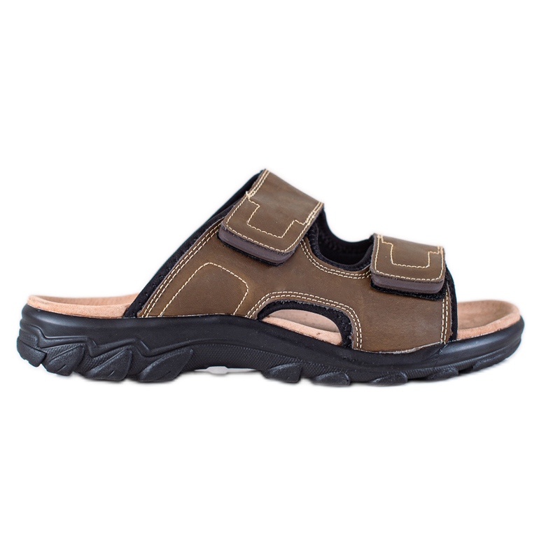 DK Lädertofflor för män brun