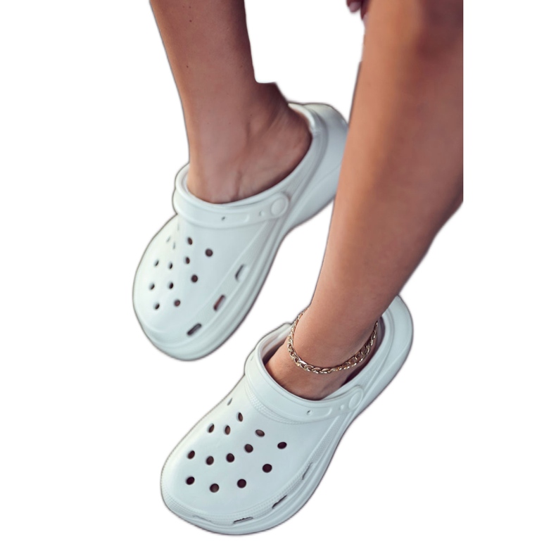 FS1 Kvinnors skurkars skumtofflor Vit Coline