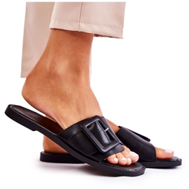 FE1 Fashionabla sommartofflor för kvinnor Svart Sylvia