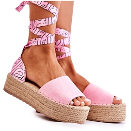 FB2 Mocka Wedge Sandaler Rosa Livia