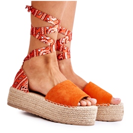 FB2 Mocka Orange Wedge Sandaler Livia