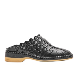 Breno svarta genombrutna tofflor