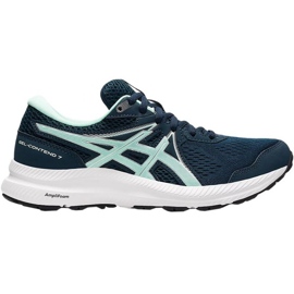 Asics Gel Contend 7 W 1012A911 407 löparskor marinblå grön
