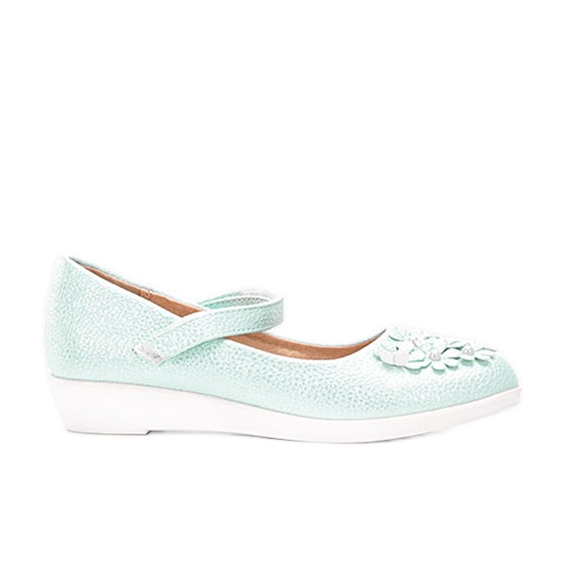 BM Gröna glänsande ballerinor för barn Alaja