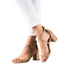 Seastar Beige högklackade sandaler