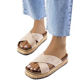 Beiga tofflor på Muncho-plattformen beige