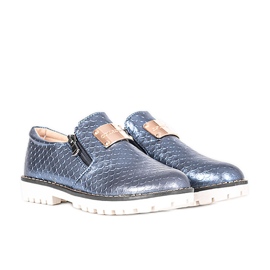 Barn Virton blå metallic brogues