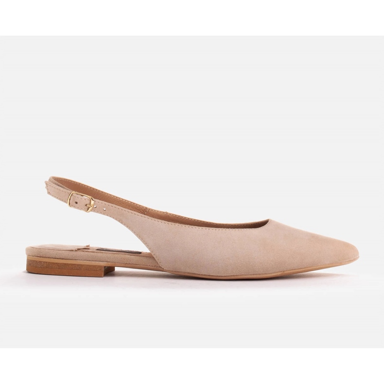 Marco Shoes Beige sandaler i naturlig mocka