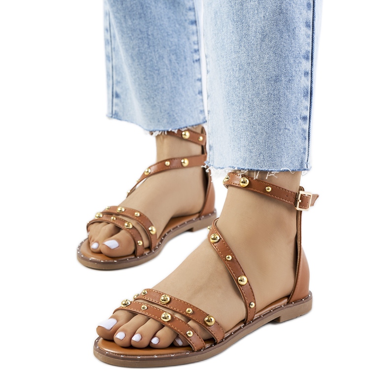 Kroltbruna dubbsandaler