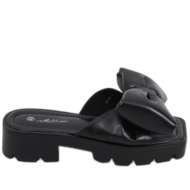 Keesha Black High Sole Tofflor svart