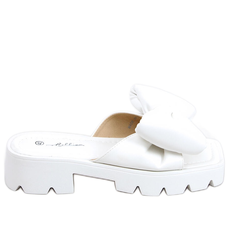 Keesha White High Sole Tofflor vit