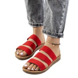 Röda Cremik tofflor för kvinnor