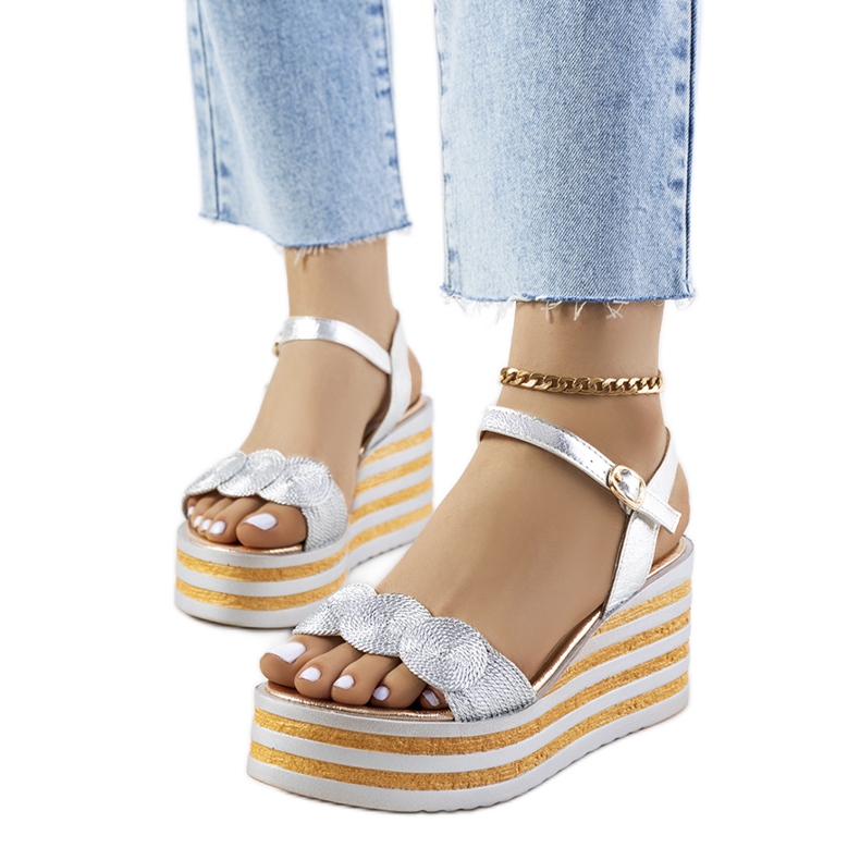 Hanan sandaler i silver silver-