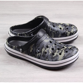 American Club M AM579A svarta camo tofflor