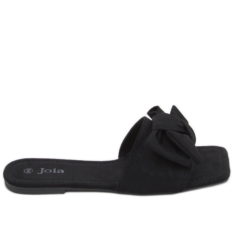 Nisha Black Square Sole Slides svart