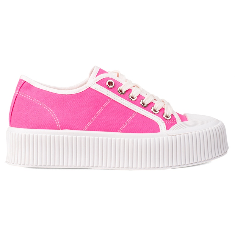 SHELOVET Sneakers På En Bred Plattform rosa
