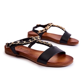 S.Barski Barnsandaler Med Spänne Svart Letto