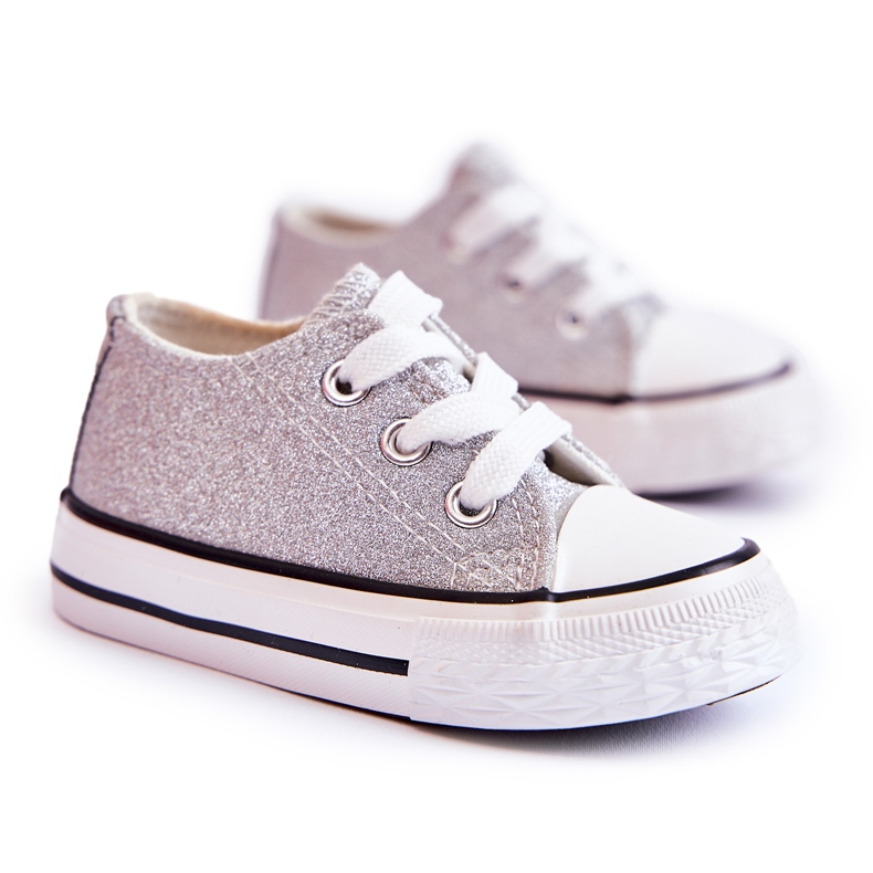 Barnsneakers Knyt Silver Wella silver- silver-
