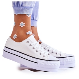 FS3 Sneakers för kvinnor på en massiv plattform i vit Farona