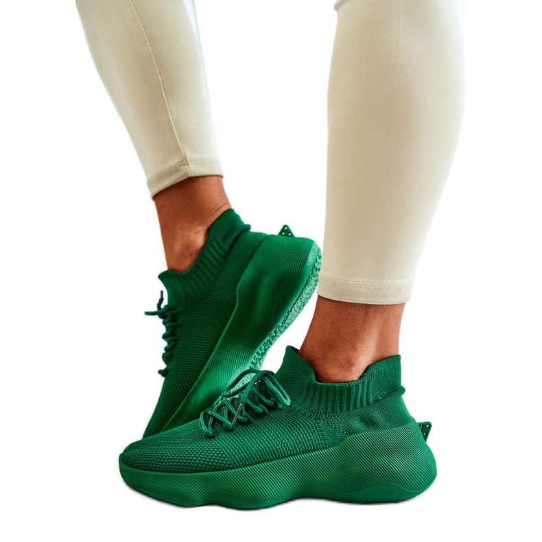 PS1 Gröna Dalmiro Gröna Slip-On Sportskor för kvinnor