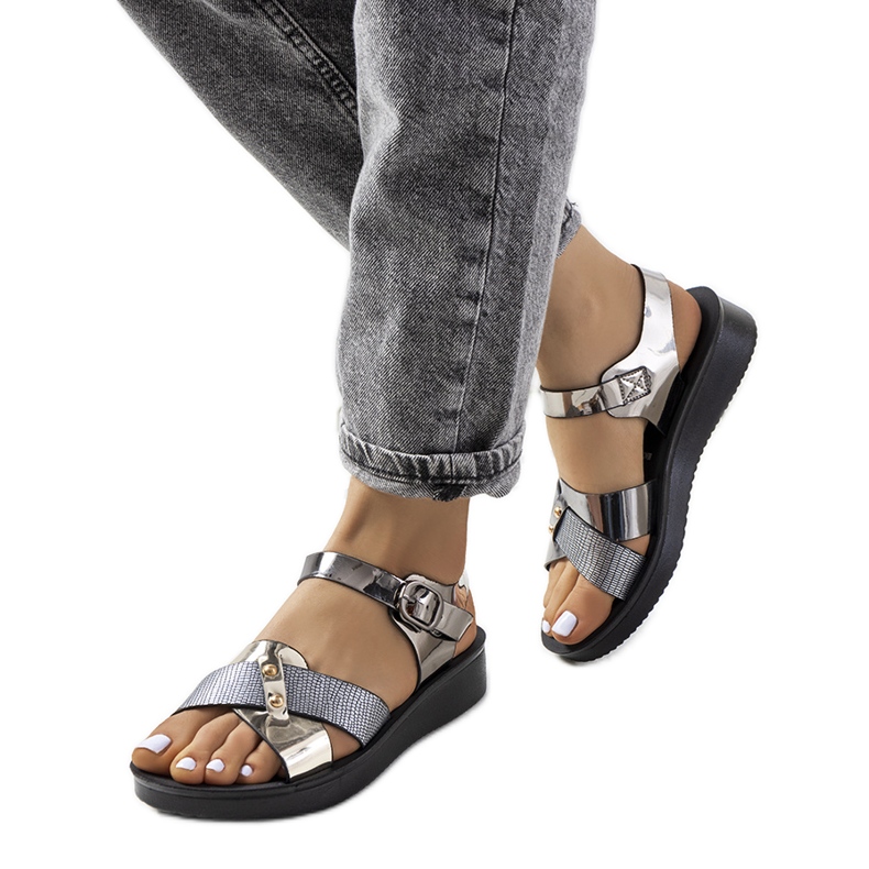 Grå damsandaler från Tulia