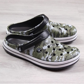 American Club Jr.AM578B khaki camo tofflor grön