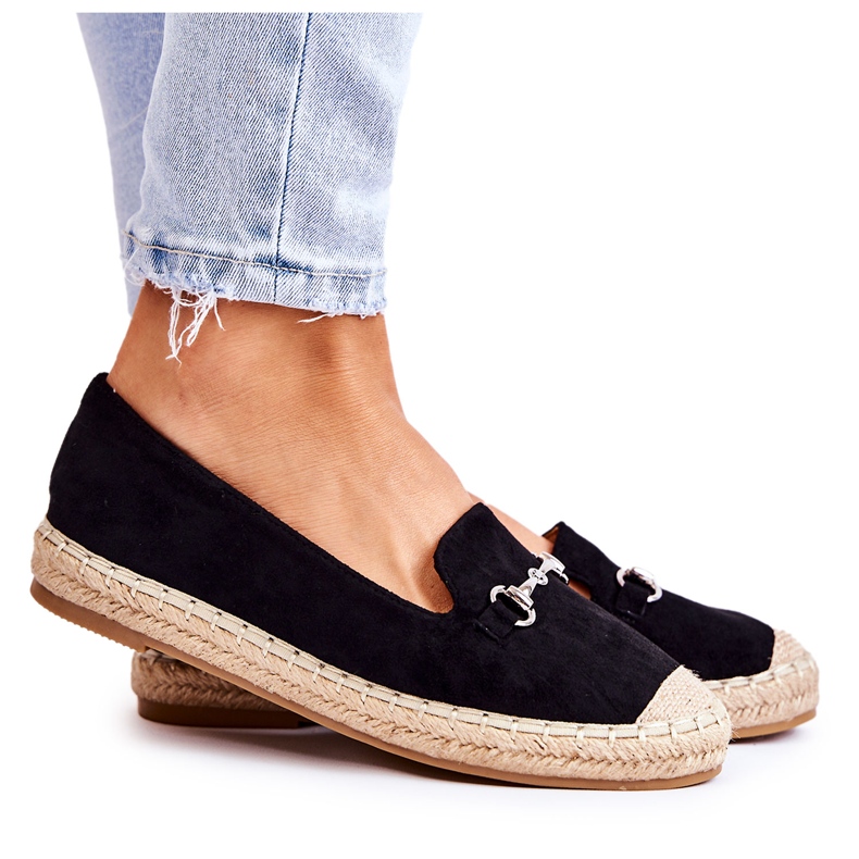 S.Barski Klassiska svarta Oresa Slip-On Espadrilles för kvinnor