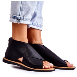 S.Barski Catalise-sandaler i svart läder för kvinnor