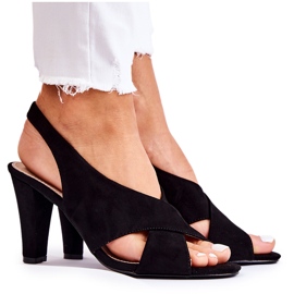 S.Barski Fashionabla svarta Therala mockasandaler