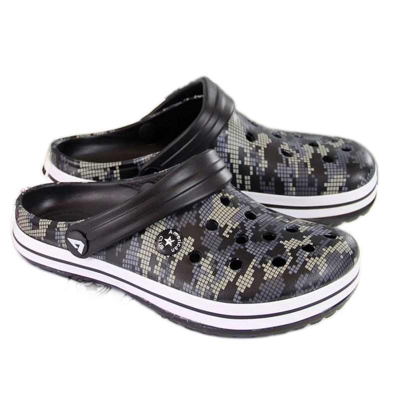 American Club Jr.AM445A svarta skumtofflor