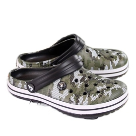 American Club W AM445B khaki foam tofflor svart