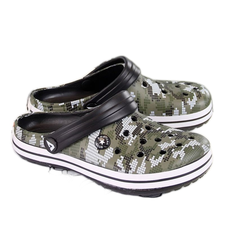 American Club W AM445B khaki foam tofflor svart