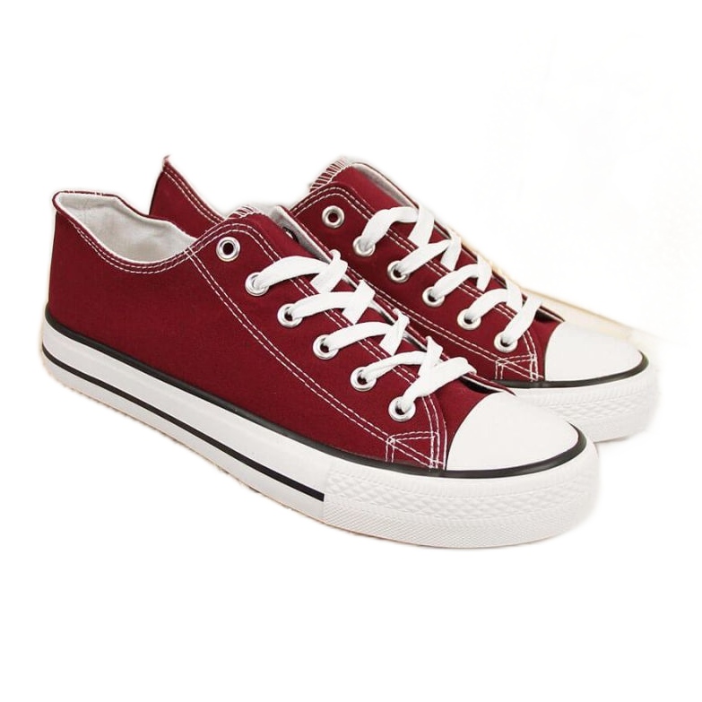 Atletico W ATC266D vinröda low-top sneakers