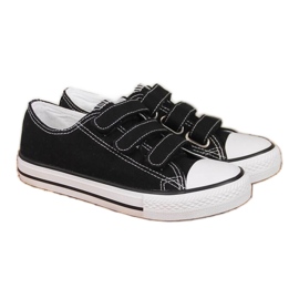 Kardborre sneakers Atletico Jr ATC387B svarta