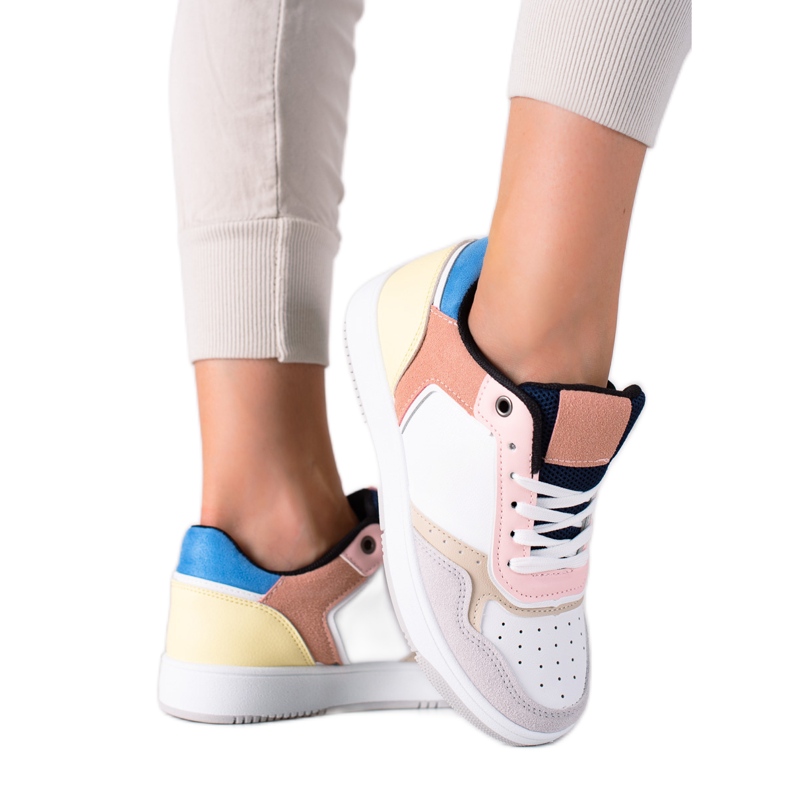 SHELOVET Färgglada damsneakers mångfärgad
