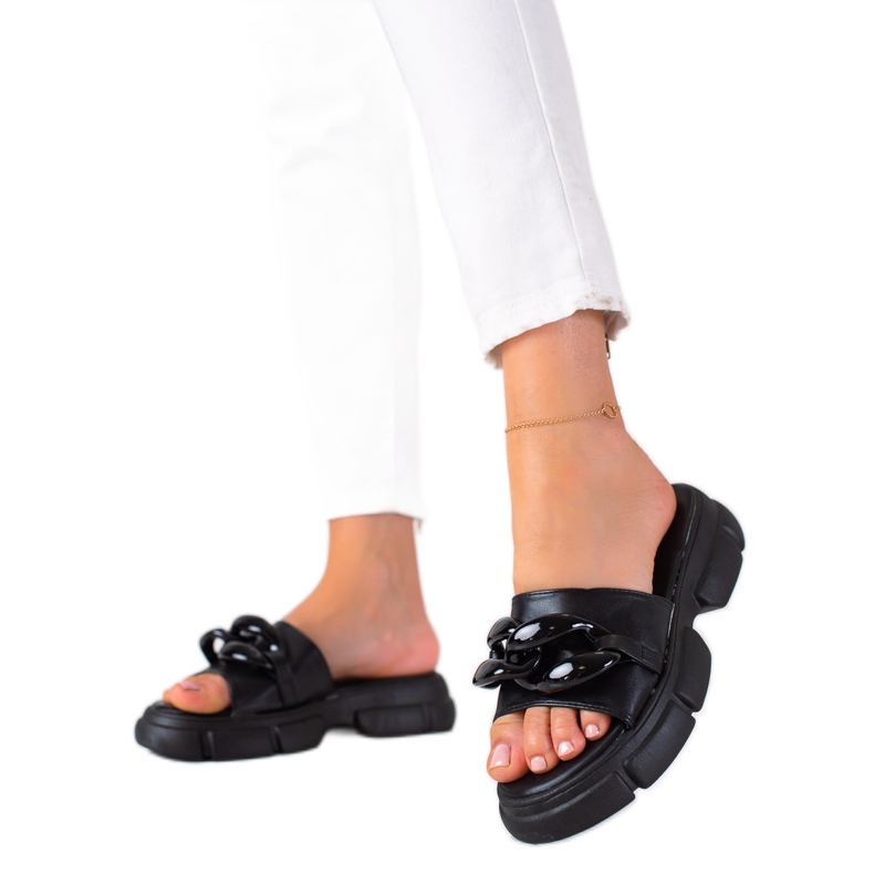 SHELOVET Kvinnors Tofflor På Plattformen svart