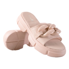 SHELOVET Tofflor På Plattformen beige