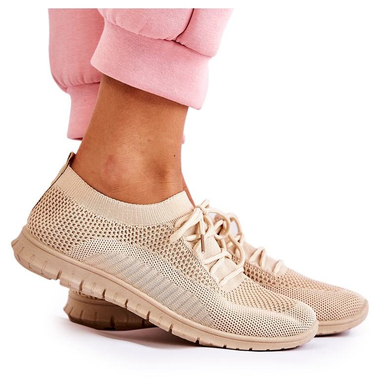 FM1 Beige Sequro Slip On Sportskor för kvinnor