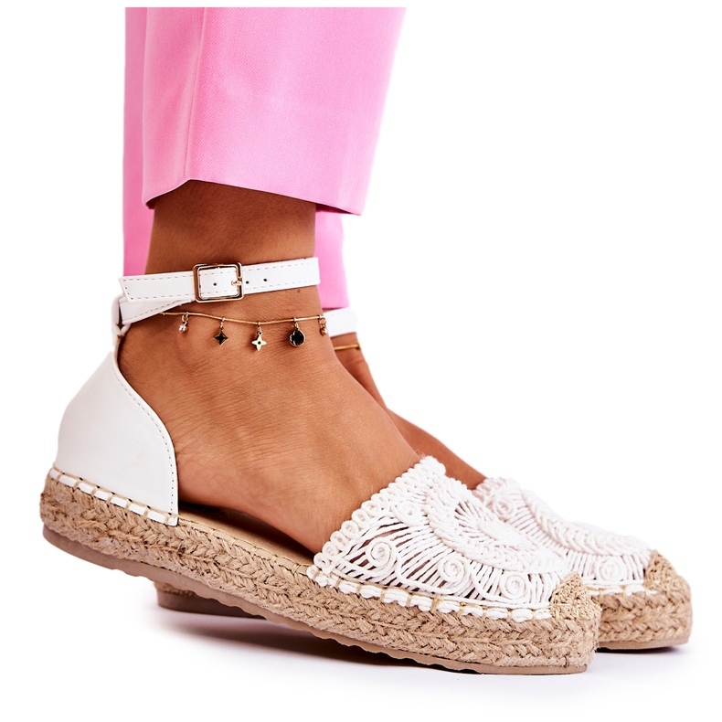 PS1 Damsandaler Openwork Espadrilles Vit Murillo